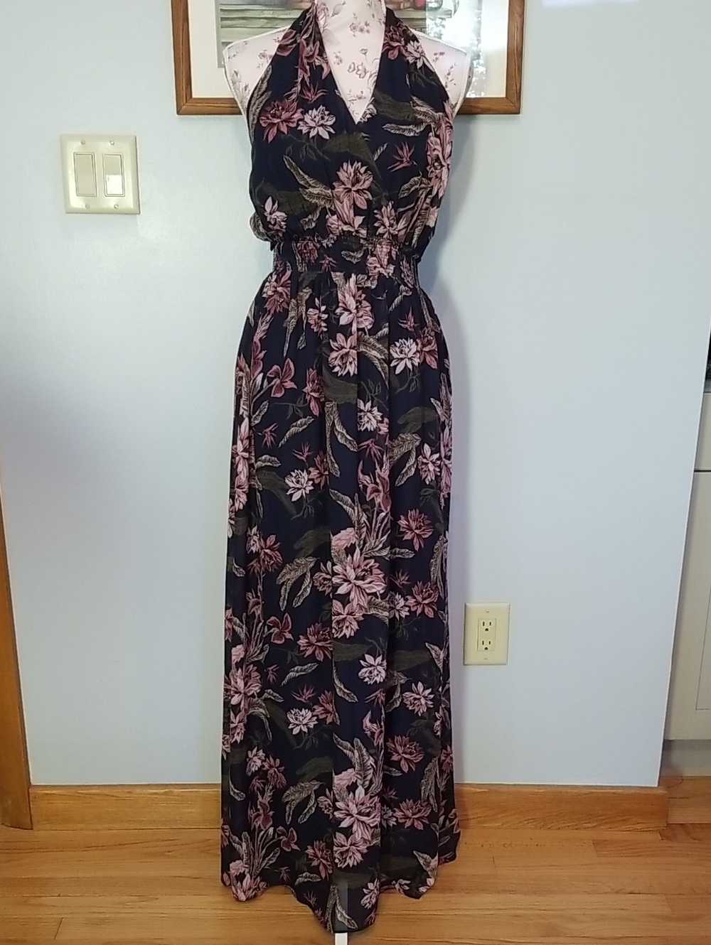 Soieblu Black Floral Maxi Dress